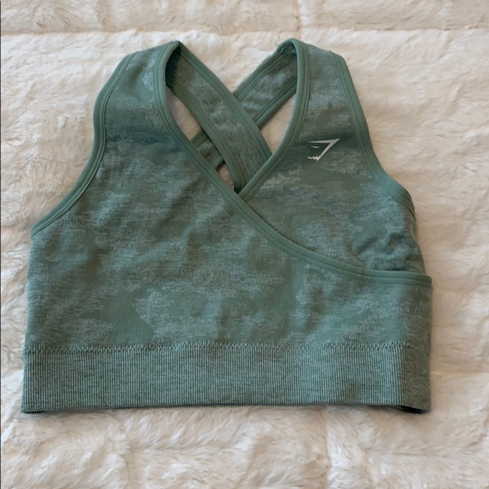 Gymshark Green Camo Sports Bra